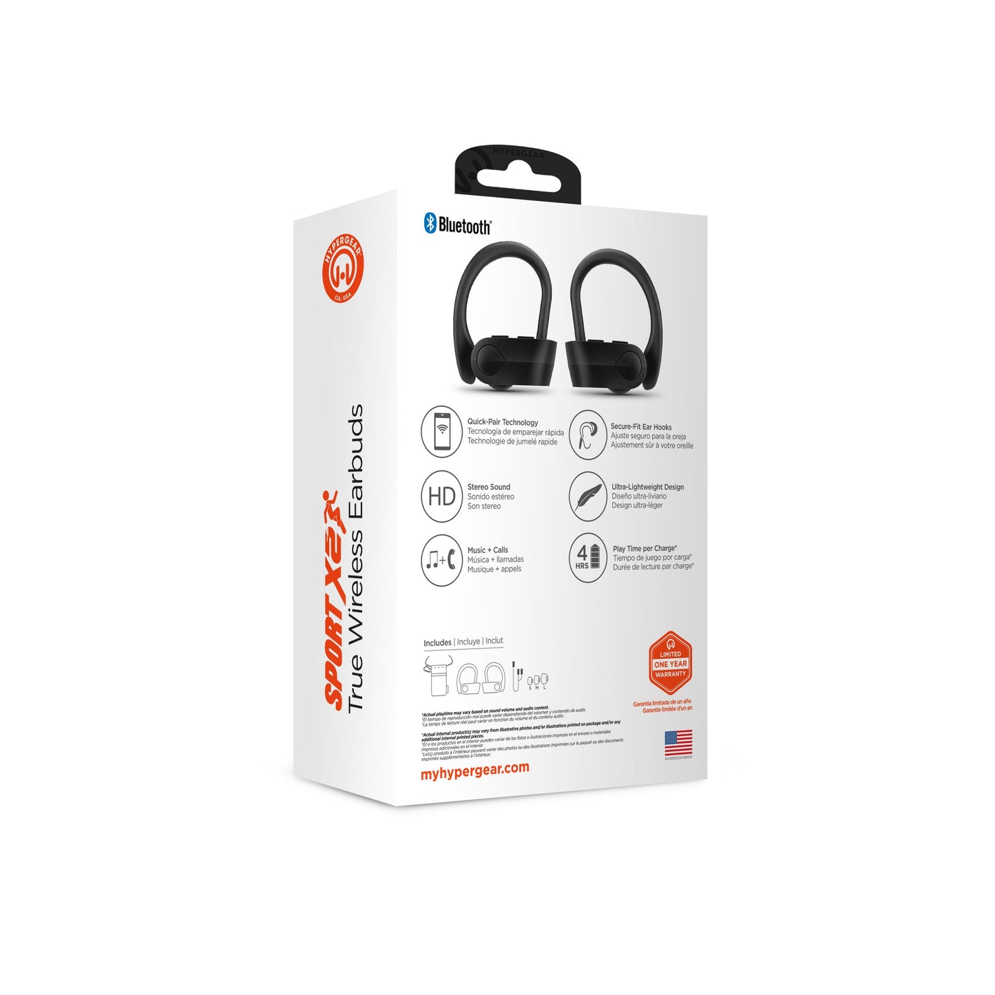 HyperGear Sport X2 True Wireless Earbuds Black (14294-HYP)
