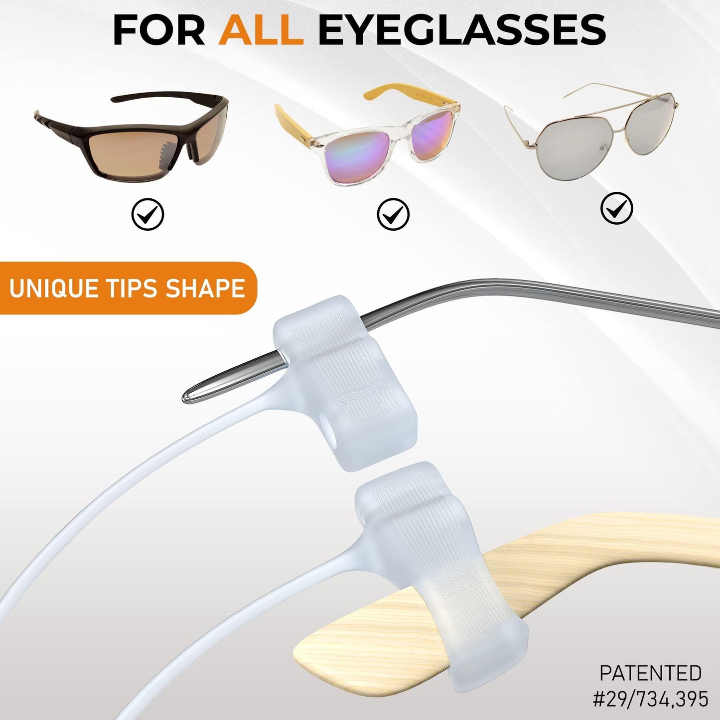 Eye Glasses String Strap Holder   Silicone Glasses Strap No Tail