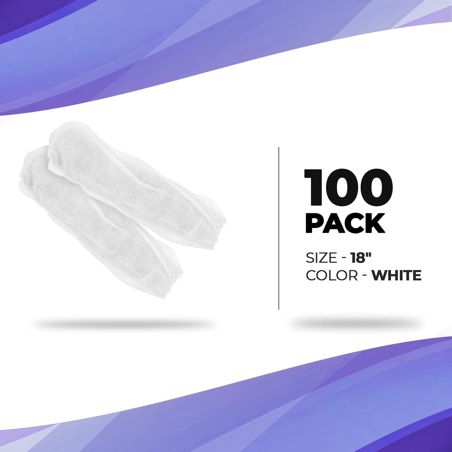 AMZ Medical Supply Disposable Sleeve Covers 18 Inch. Pack of 100 White