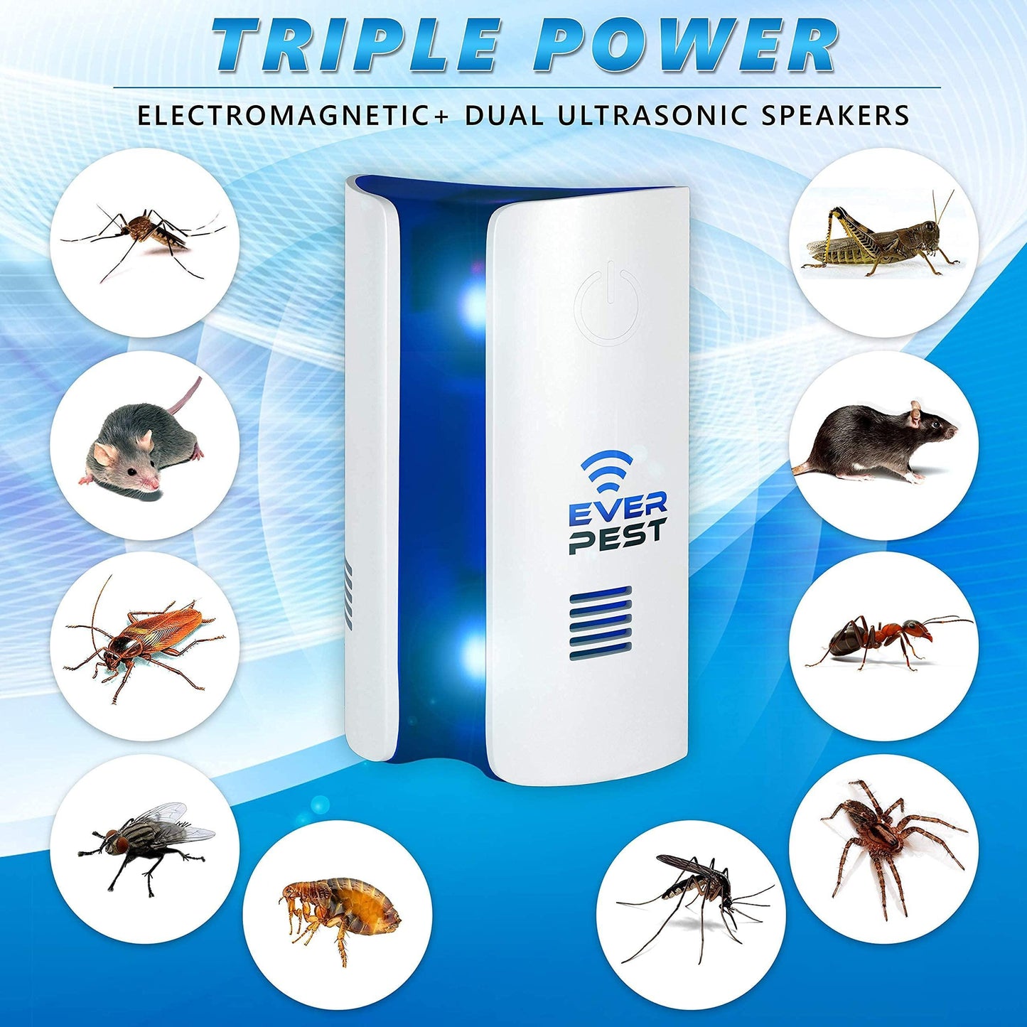 Pest New ggd 12 Ultrasonic Pest Repeller Plug in   Electronic Insect