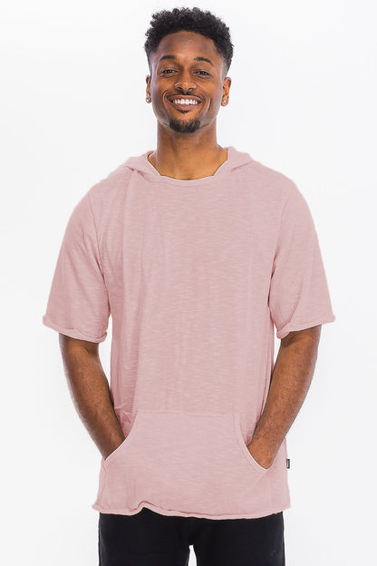 TERRY SHORT SLEEVE HOODED SHIRT 3055