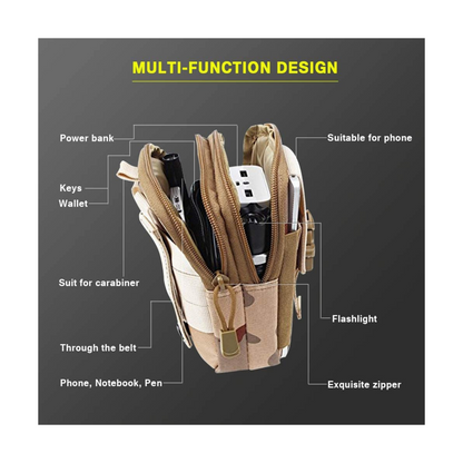Tactical MOLLE Military Pouch Waist Bag for Hiking, Running and Outdoo
