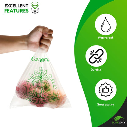 PUREVACY Food Plastic Produce Bags Roll 12 x 17. Roll of 1000 Plastic
