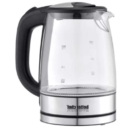 Better Chef 1100W 7-Cup Cordless Electric Borosilicate Glass Kettle wi
