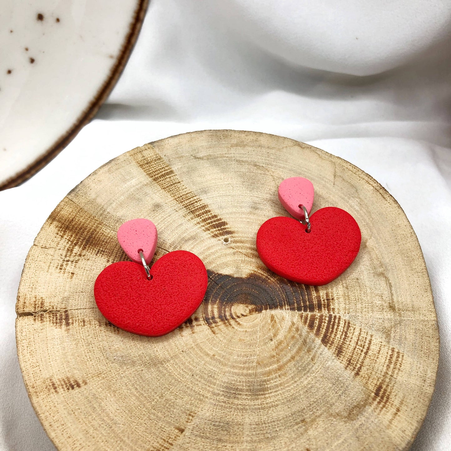 Hearts Shape Earrings, Unique and Colorful