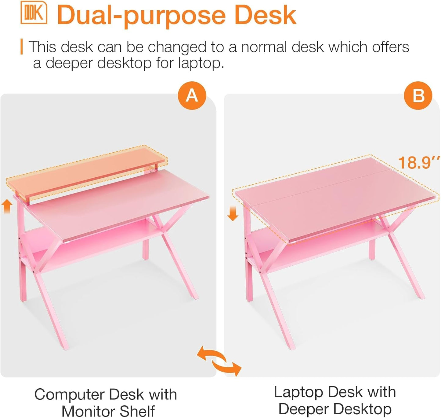 Small Desk, 27.5 Inch Small Computer Desk for Small Spaces, Compact