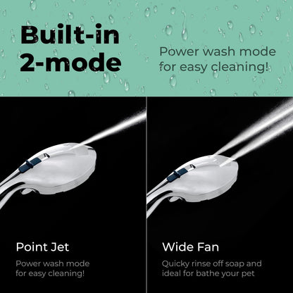 High Pressure Shower Head with Handheld   8 Spray Settings High Flow