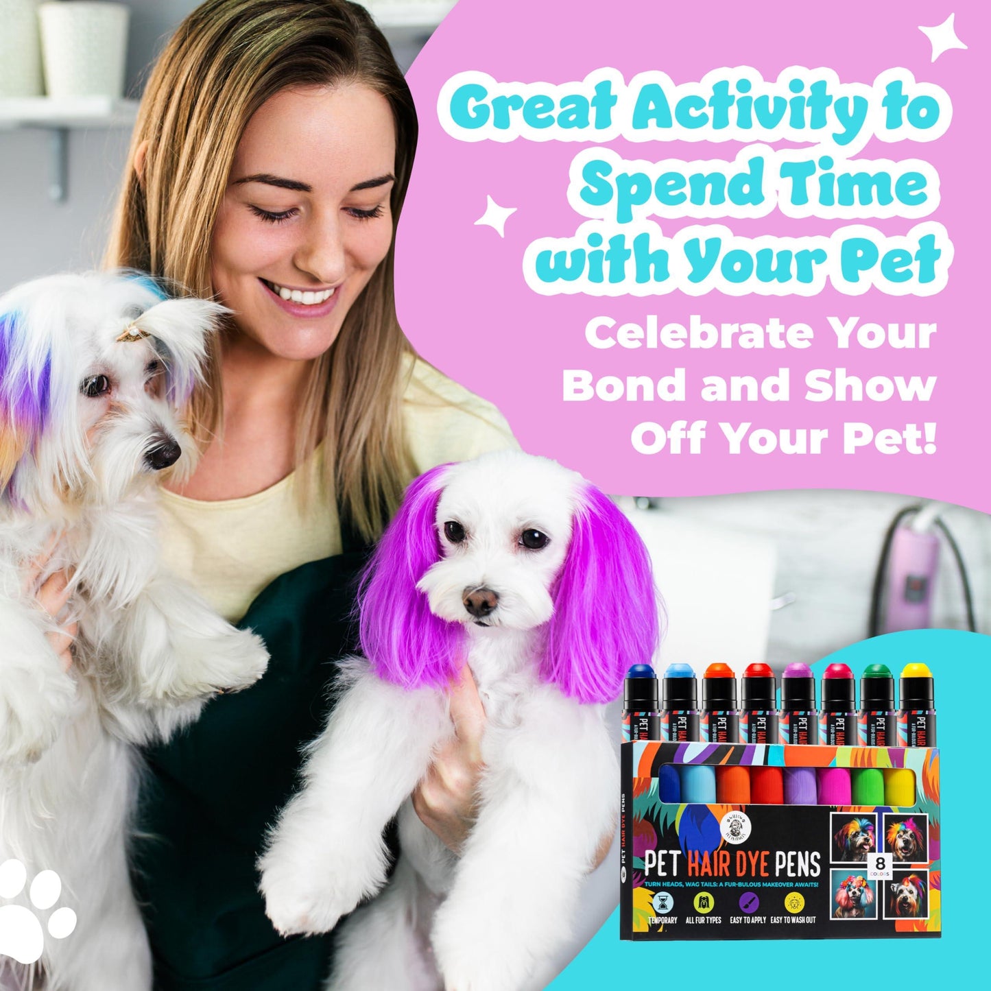 Dog Hair Dye  12 Color Dog Safe Hair Dye  Dog Dye Non Toxic &