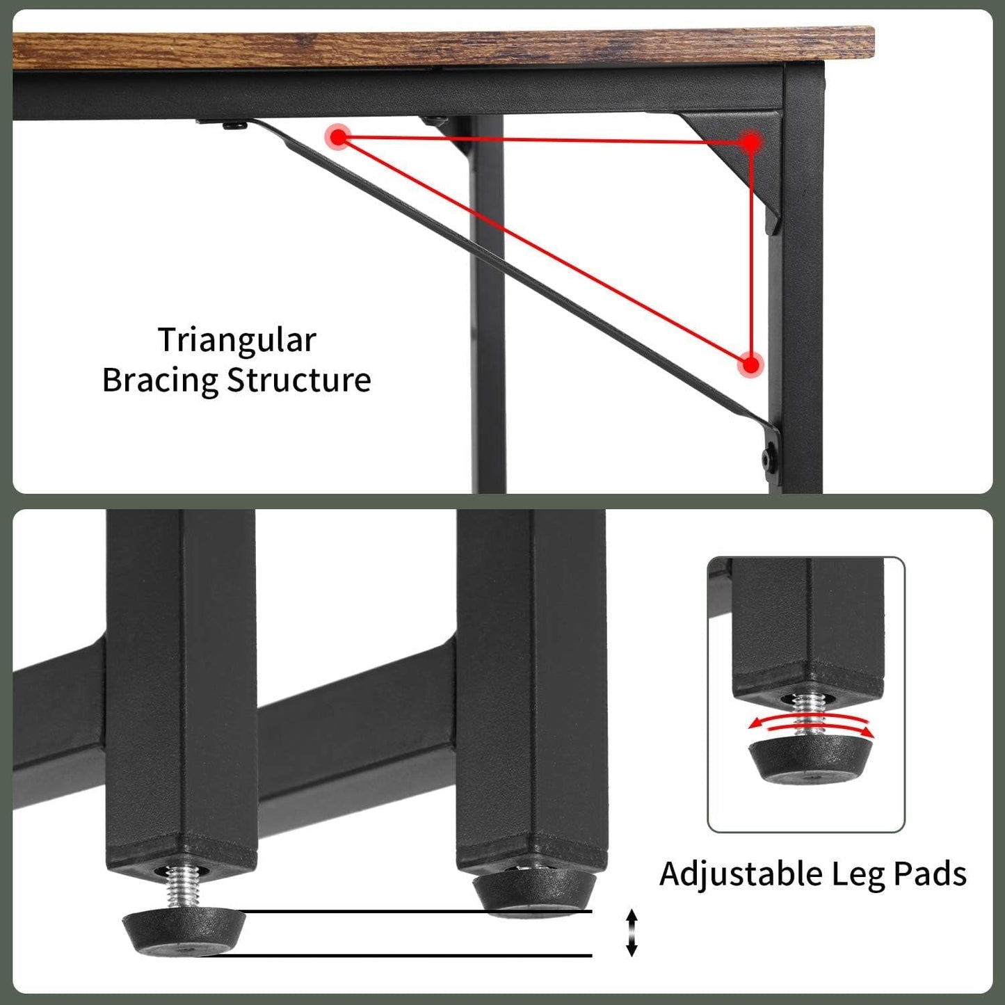 Computer Desk,47.2 Inches Home Office Desk Writing Study Table Modern