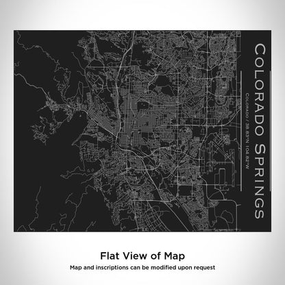 Colorado Springs - Colorado Map Bottle with Bamboo Top in Matte Black