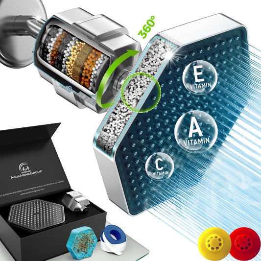 Luxury Filtered Shower Head Set   20 Stage Shower Filter for Hard