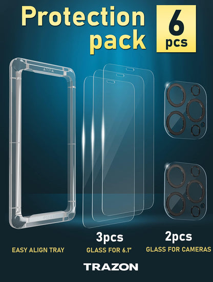 3 Pack Iphone 12 Pro Max Screen Protector and 2 Pack Iphone 12 Pro Max