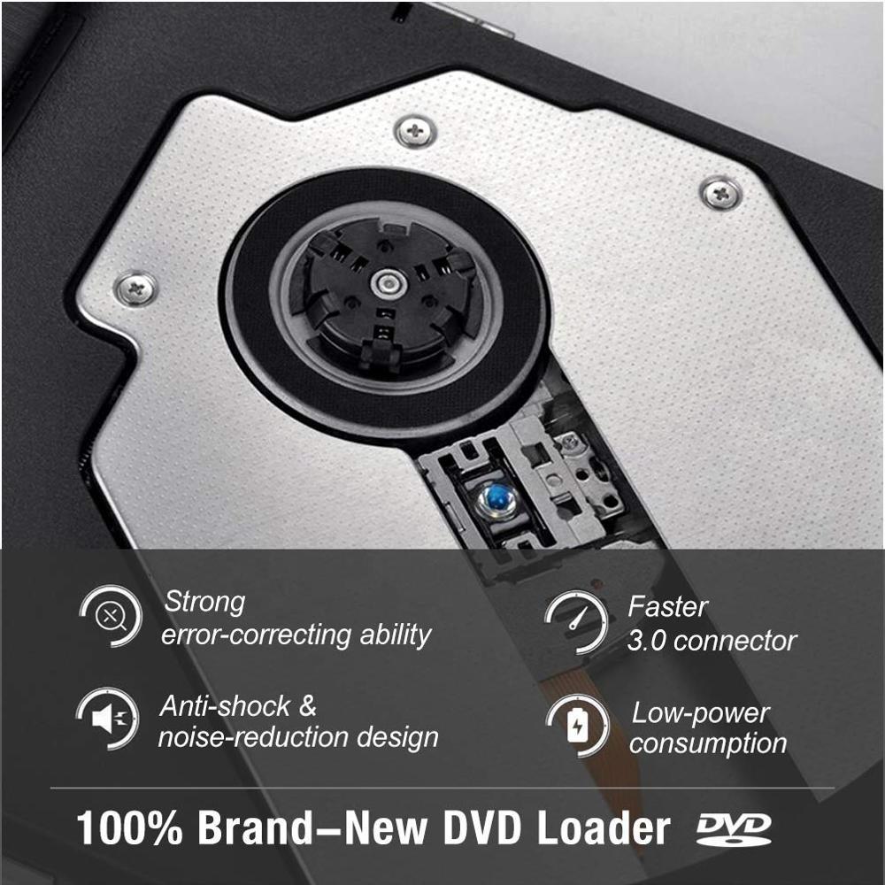 External DVD Drive USB CD DVD 3.0 Burner Writer Rewriter For MacBook