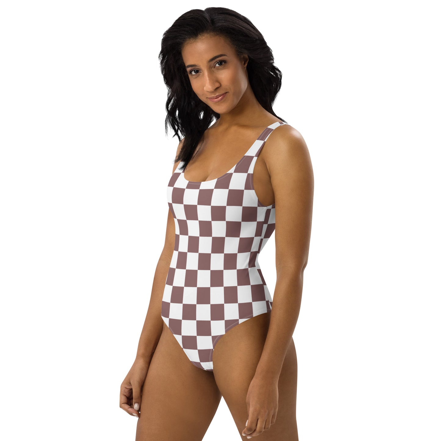 Women's One-Piece Swimsuit - Checker