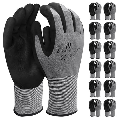Micro Foam Nitrile Work Gloves | Best Grip | Grey | L | Pack of 12