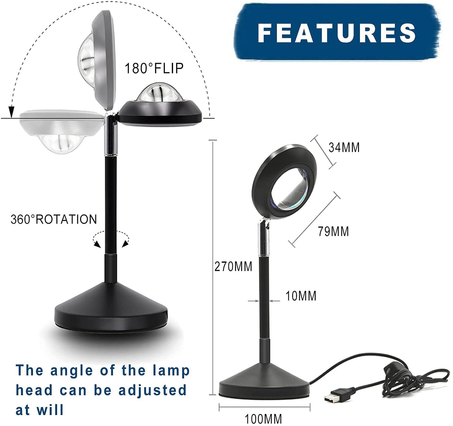 APP/Remote Control Sunset Lamp Rainbow Sunset Lamp