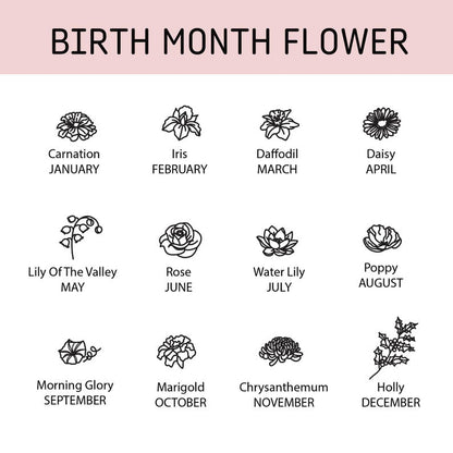 Birth Flower Ring,  Mom Gift, Family Flower Ring