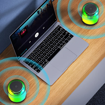 ZTECH SYNCWAVE 2-Pack of LED Wireless Speakers with Synchronized Audio