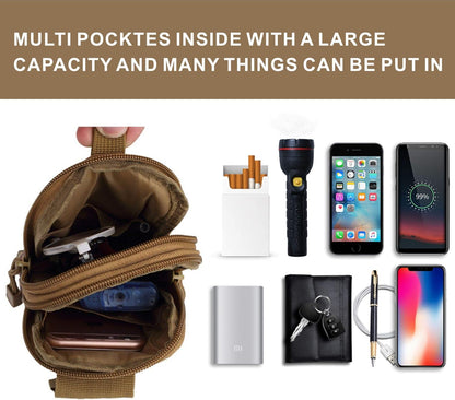 Tactical MOLLE Military Pouch Waist Bag for Hiking, Running and Outdoo