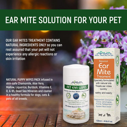 Arava Natural Ear Mite Treatment   for Dogs & Cats   Pet Ear Mites