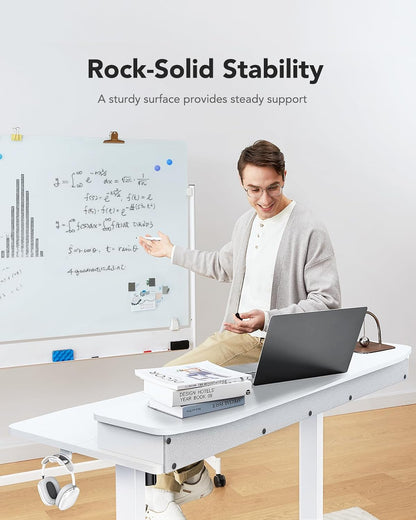 48″ X 24″ Electric Standing Desk with 2 Drawers, C-Clamp Mount