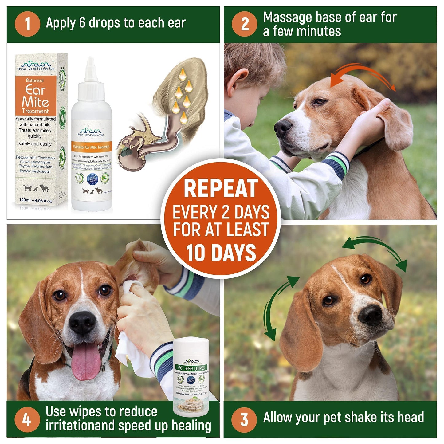 Arava Natural Ear Mite Treatment   for Dogs & Cats   Pet Ear Mites