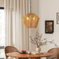 Boho Hemp Rope Pendant Light, Handcrafted Farmhouse Hanging Light