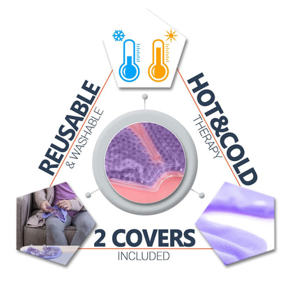 Purple Lactation Massaging Gel Pads for Breastfeeding Nurse and