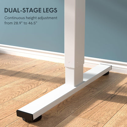 EN1 Whole-Piece White Standing Desk 48 X 24 Inches Desk Board Electric