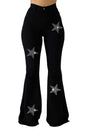 Star Rhinestone Bell Bottom