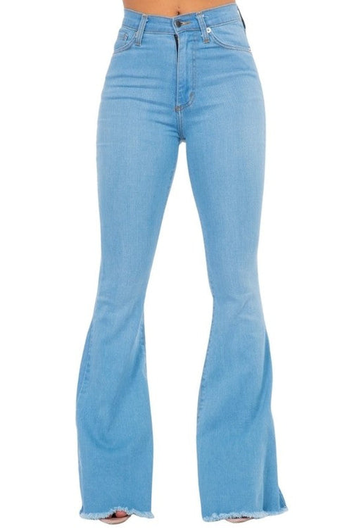 Bell Bottom Jean in Light Wash- Inseam 34