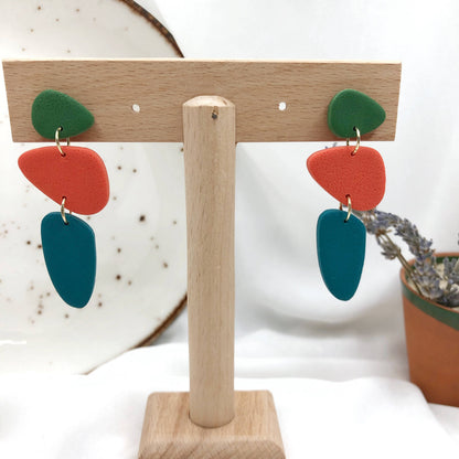Autumn Trio Handmade Polymer Clay Earrings - Stylish Anti Allergic