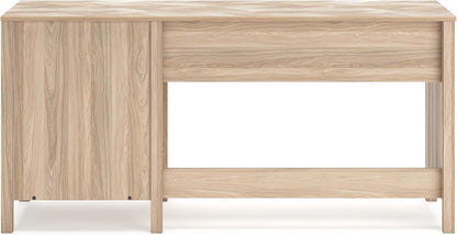 Battelle Home Office Desk, 60" W X 20" D X 29" H, Light Brown