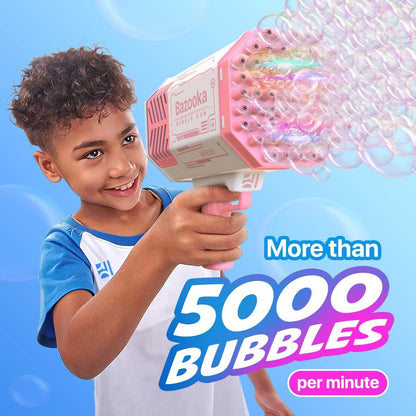 Bubble Machine Blaster   Pink Bubble Gun for Kids Adults Automatic