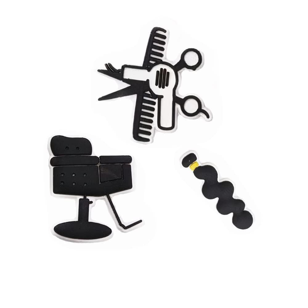 8 Pcs Hairdressing Tools Shoe Charms Hair Stylist Croc Charms Clog