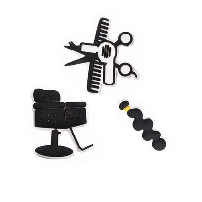 8 Pcs Hairdressing Tools Shoe Charms Hair Stylist Croc Charms Clog