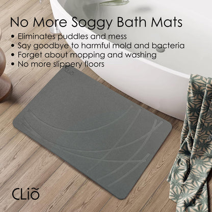 Premium Stone Bath Mat Large   Double Sided Non Slip Fast Drying Mat
