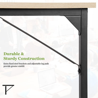 32/39/47 Inch Computer Desk Study Writing Table, Adjustable Feet,