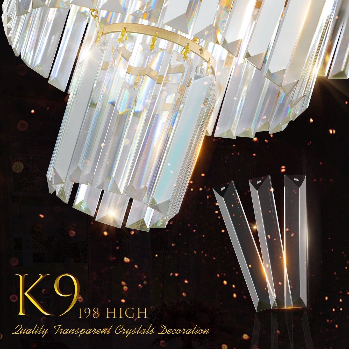 Crystal Chandelier Modern Chandeliers Lights Fixture Hanging Pendant
