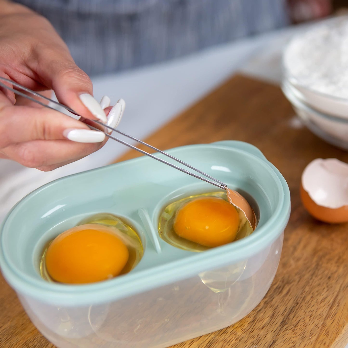 Deluxe 4 In 1 Egg Separator Set   Double Egg White Separator With