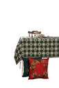 Rustic Themed Green Checkered Pine Tablecloth