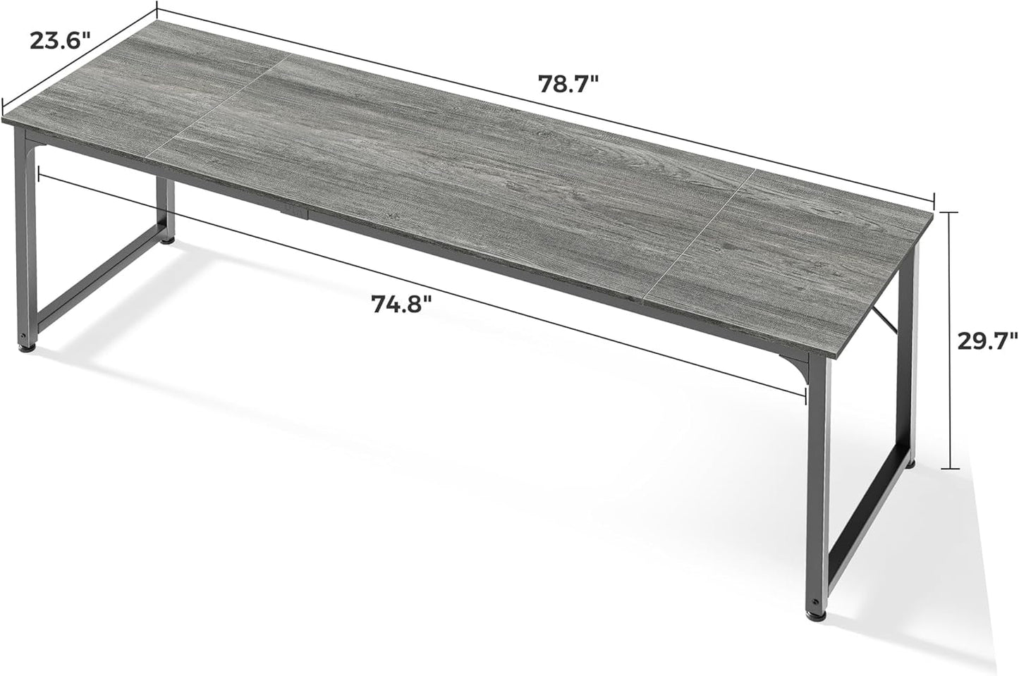 Computer Desk, 80 Inch Office Desk, Gaming Desk with Storage, Writing
