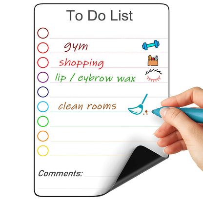 Magnetic to Do List for Fridge   5.5x8 inch Small Dry Erase Daily to