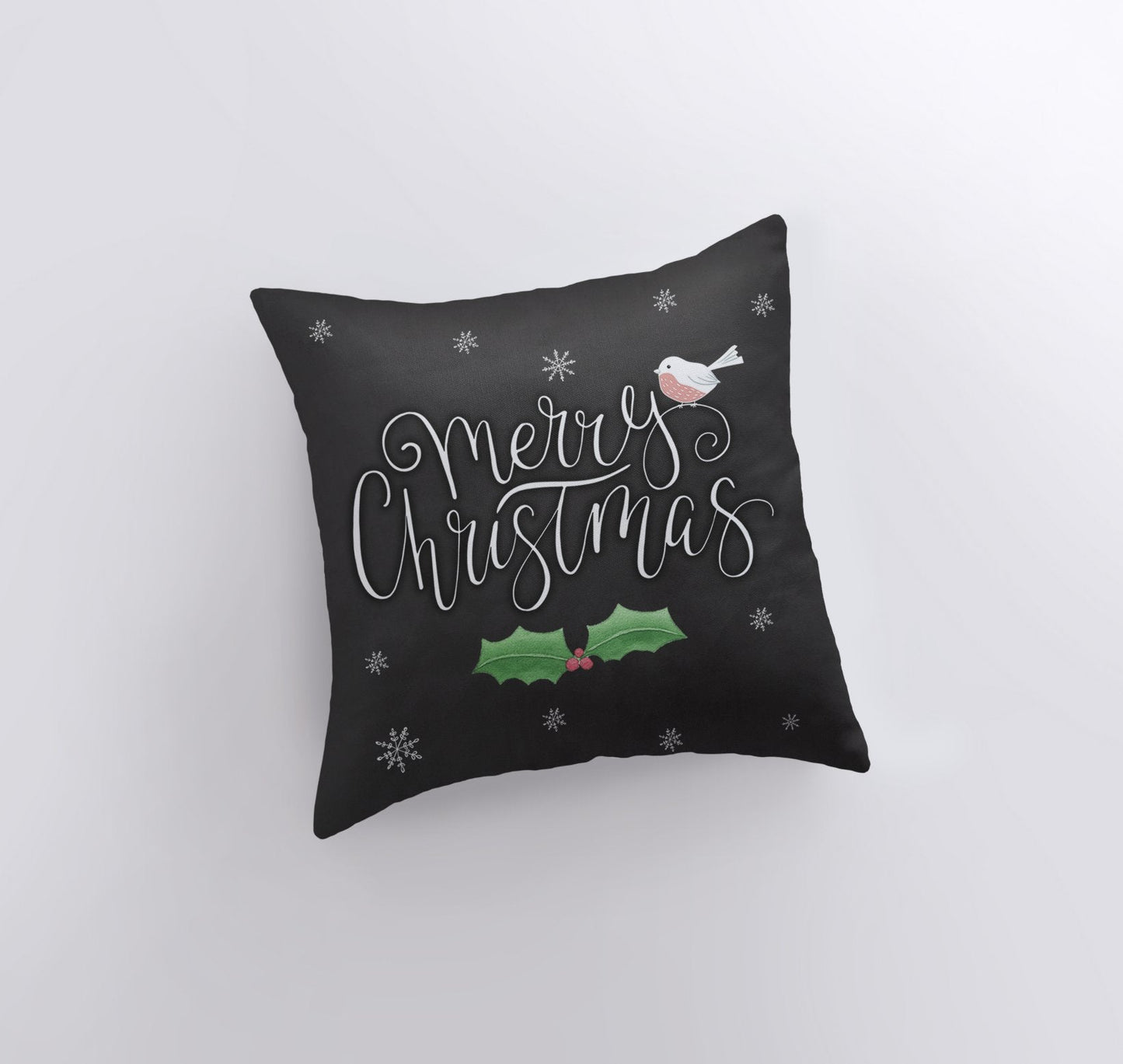 Merry Christmas | Little Bird | Christmas Pillow Cover | Christmas