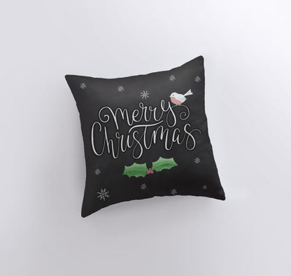 Merry Christmas | Little Bird | Christmas Pillow Cover | Christmas