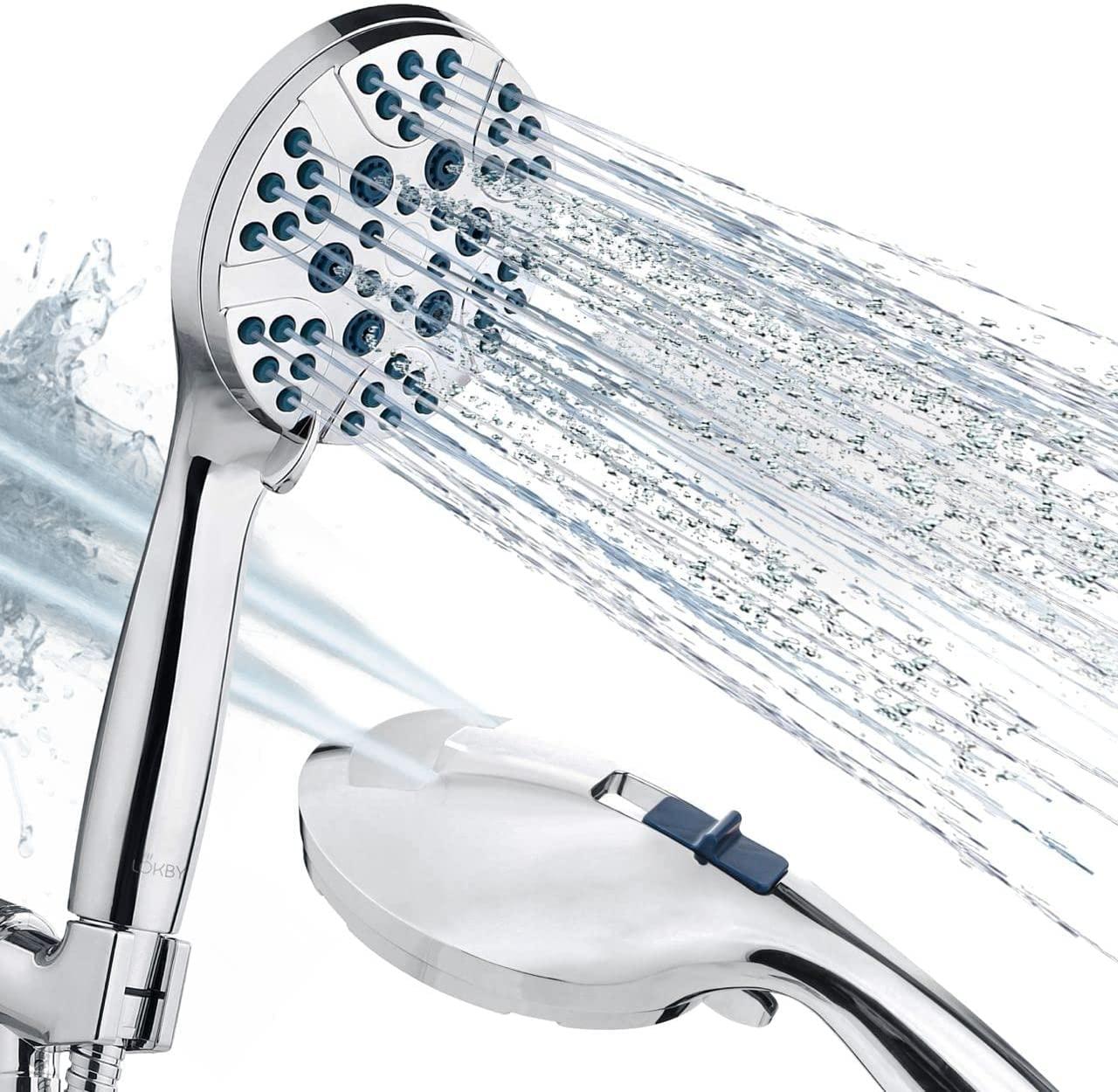 High Pressure Shower Head with Handheld   8 Spray Settings High Flow