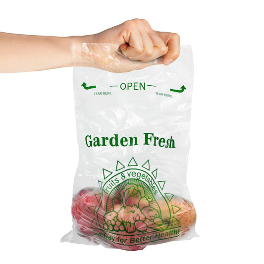 PUREVACY Food Plastic Produce Bags Roll 12 x 17. Roll of 1000 Plastic