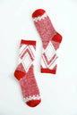 Faux Mohair Diamond Pattern Socks