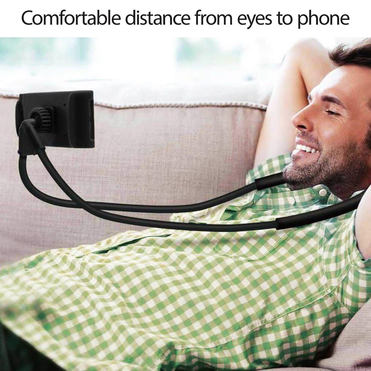 Universal Lazy Hanging Neck Phone Stand Mount Necklace Support Bracket