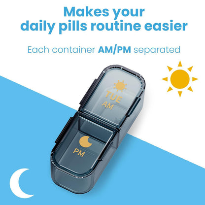 Weekly Medicine Organizer Pill Box Am Pm Pill Organizer 7 Day Pill